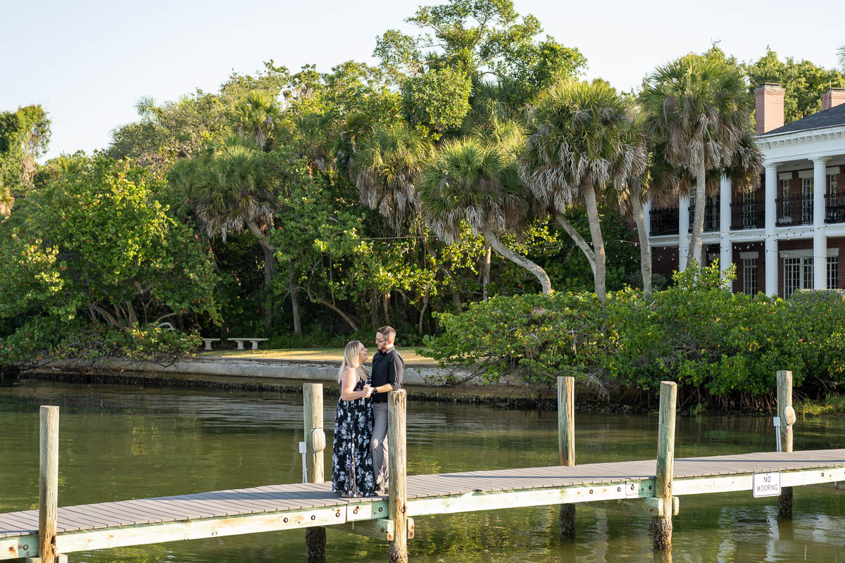 couple on the dock at Bay Preserve