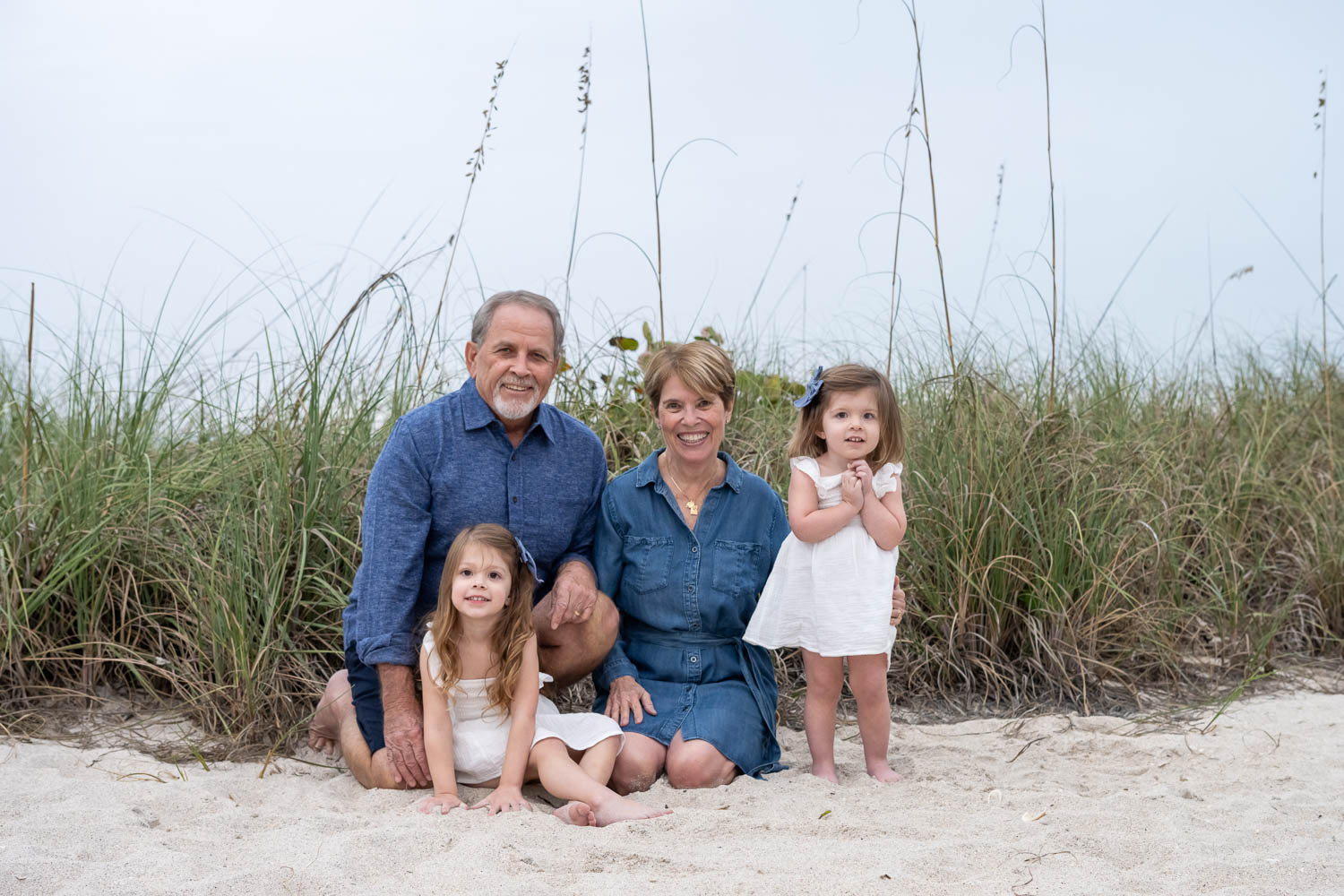 great grandparents with two of their great granddaughters