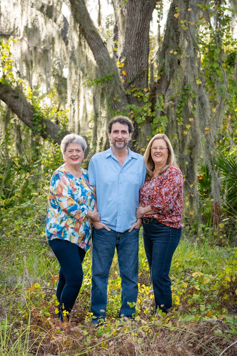 man with his wife and mother
