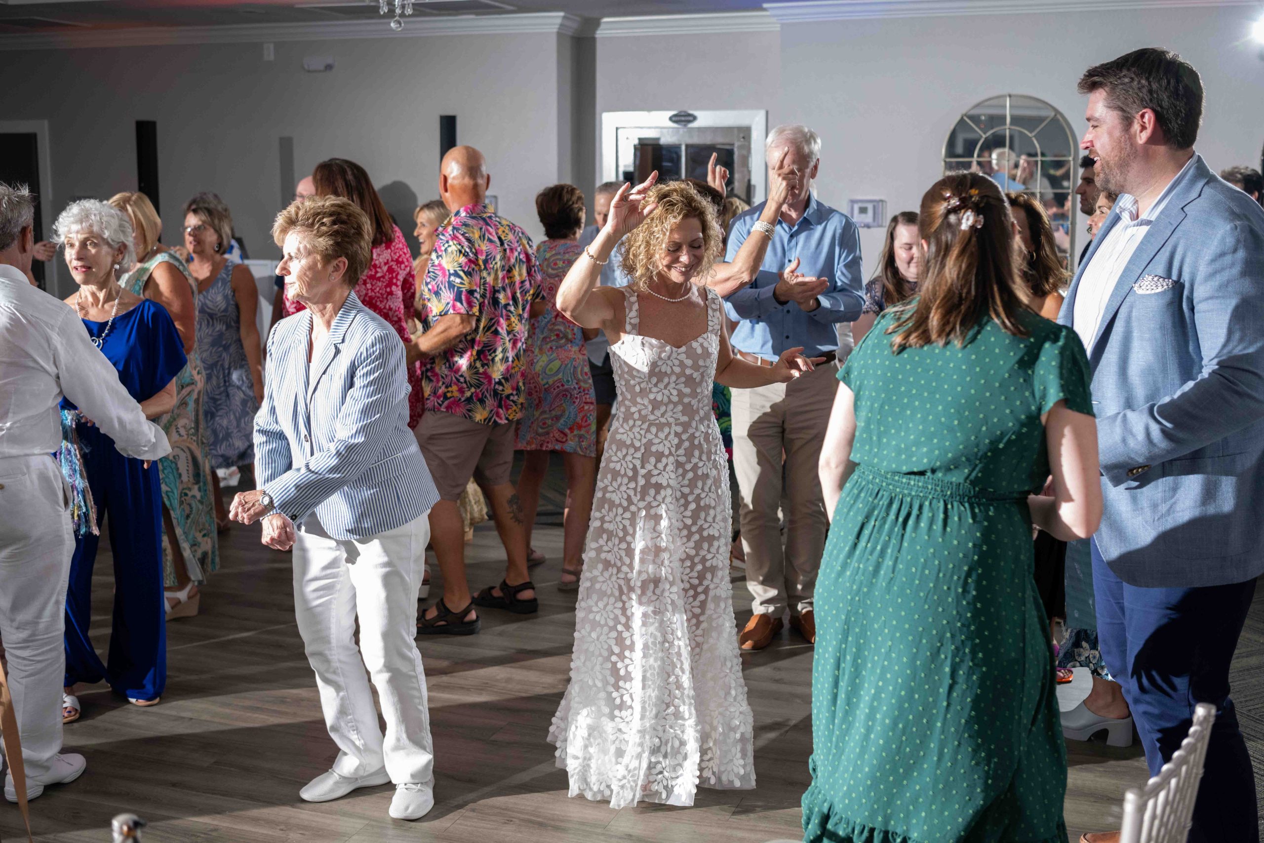 the dance floor is rocking at the reception at The Waverly on Manasota Key