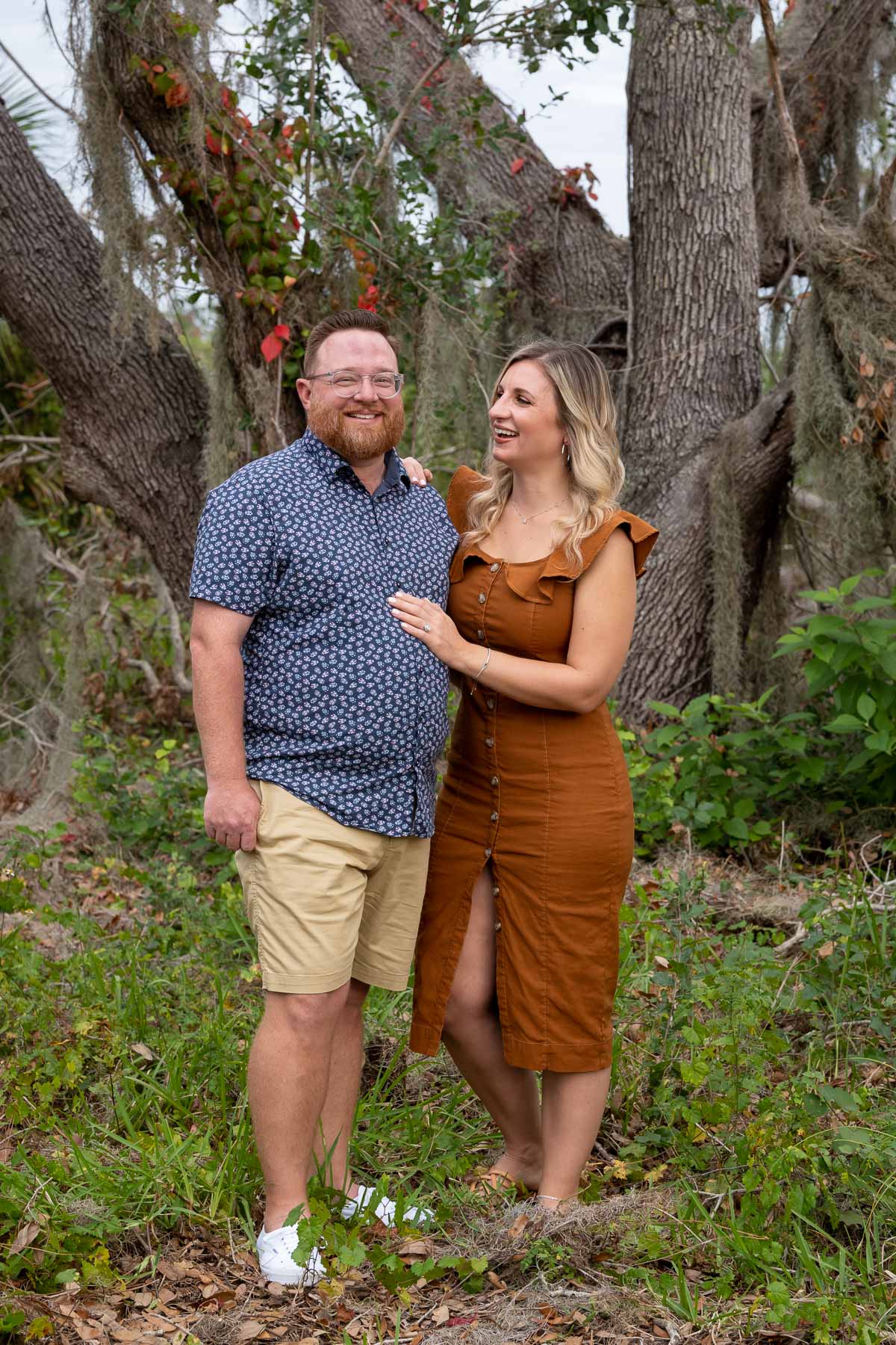woman looking lovingly at her fiance