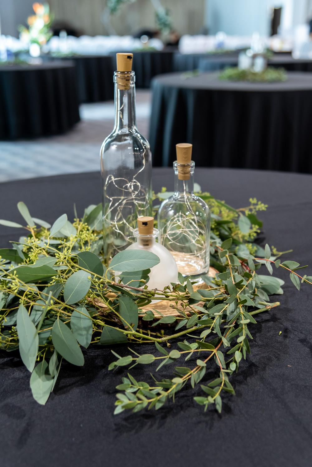 table decor at the wedding