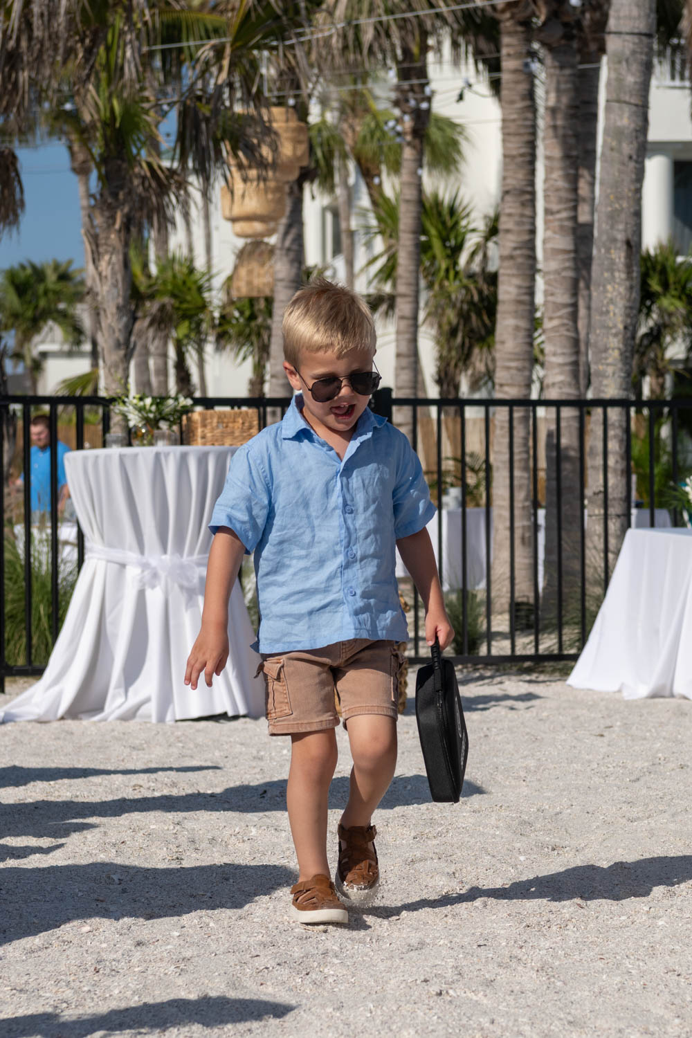 ring bearer walking down the aisle