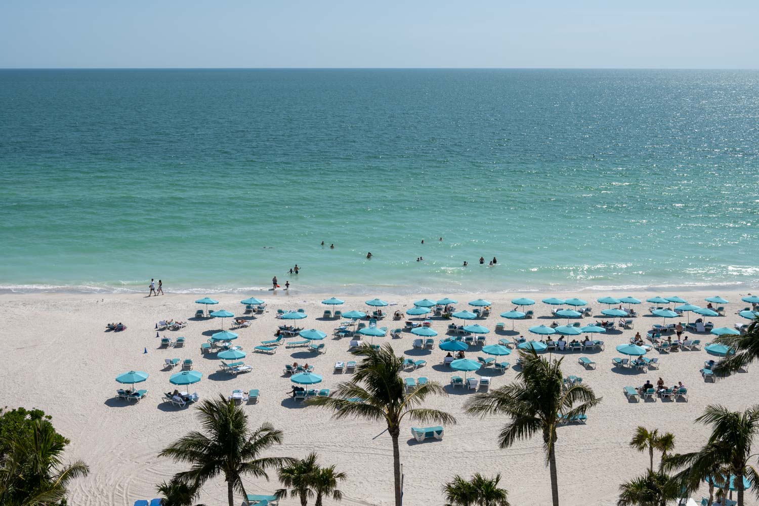 view of Lido Beach with white sand and turquoise water