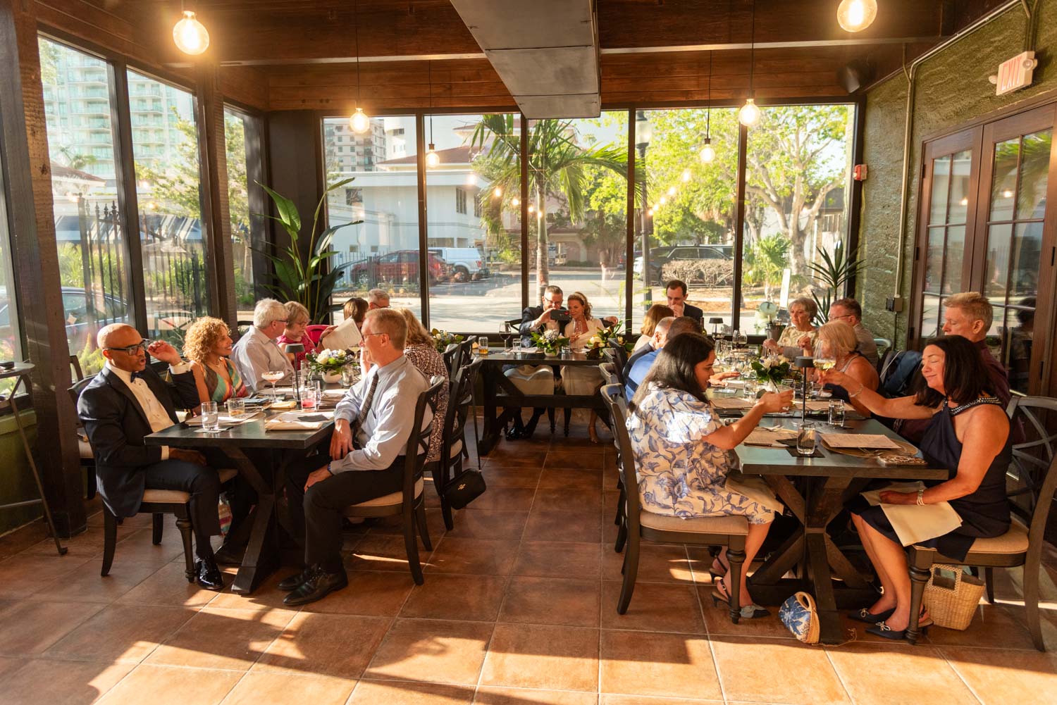 wedding reception at Sage SRQ with the guests enjoying their dinner