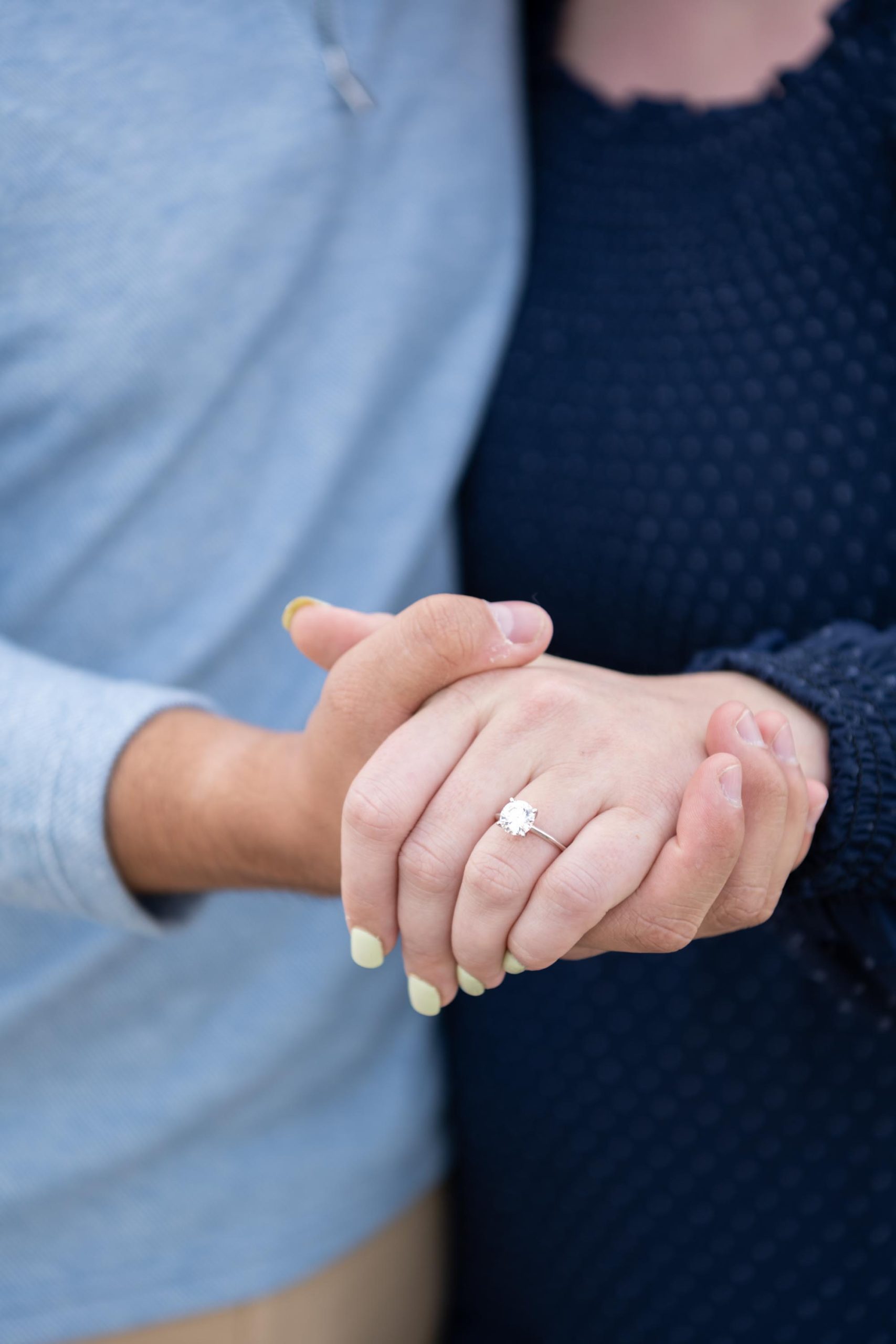 close up of the engagement ring