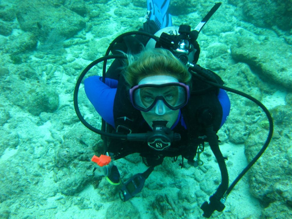 Stephanie scuba diving