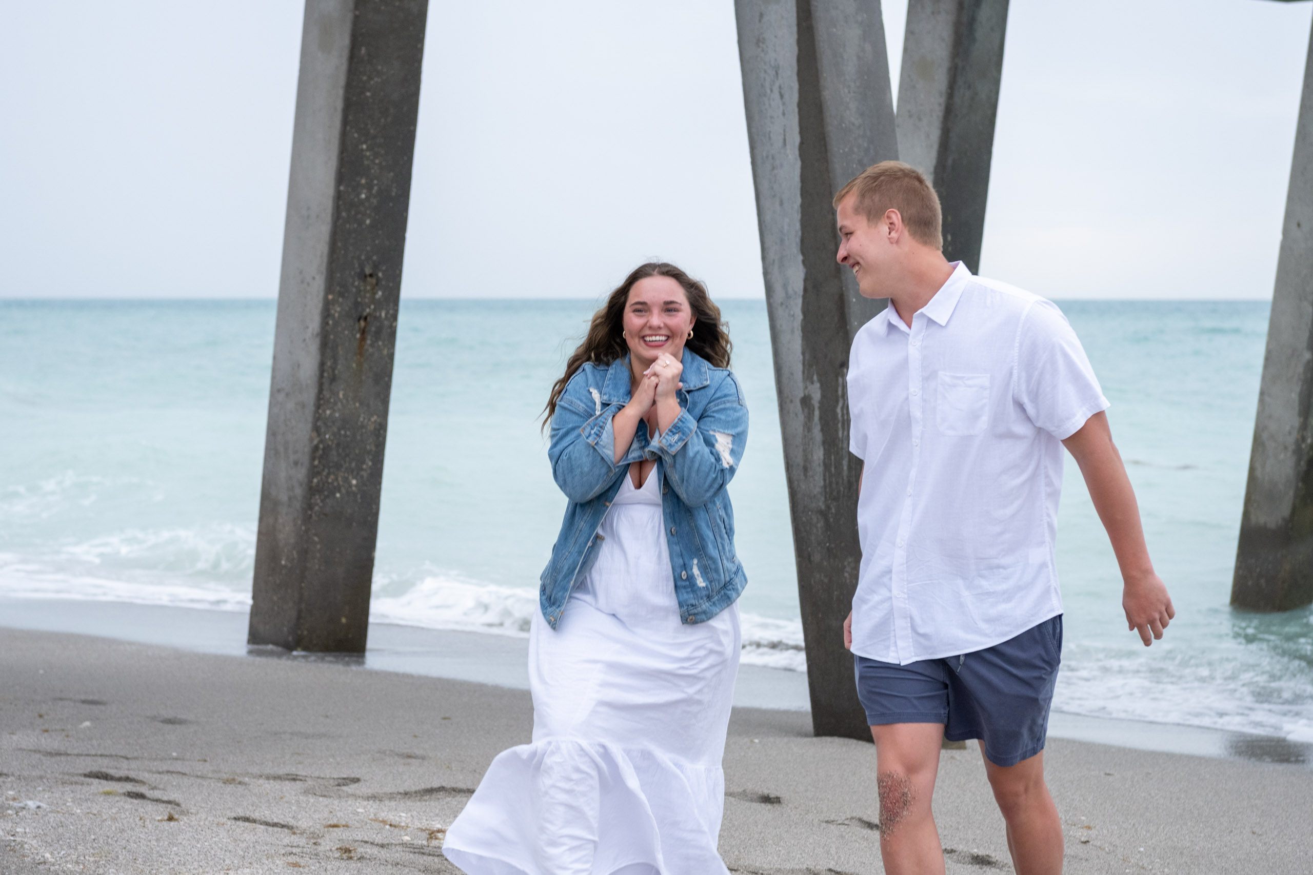 girl realizes the proposal was photographed by Stephanie Snow Photography