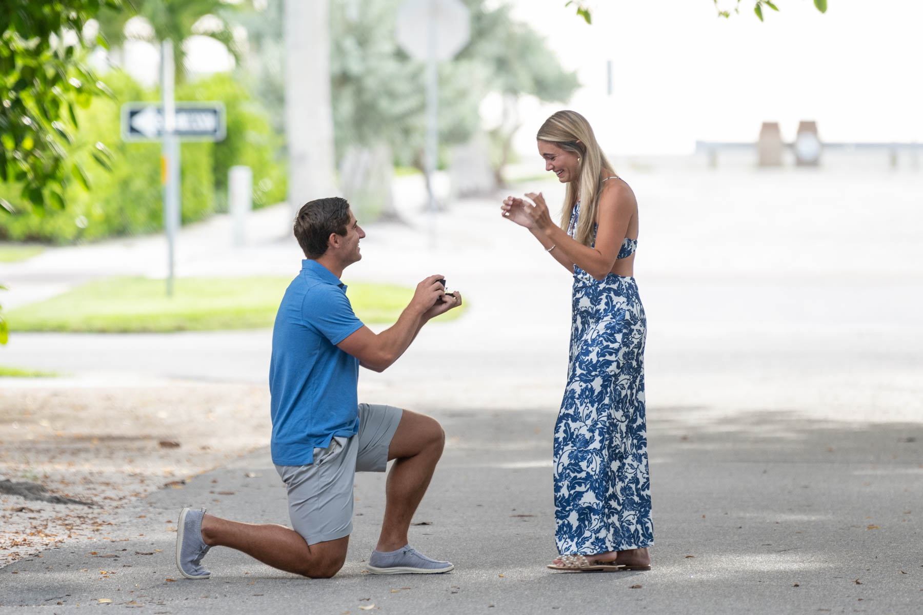 Hannah looks on in surprise after Will proposes to her on Banyan Street