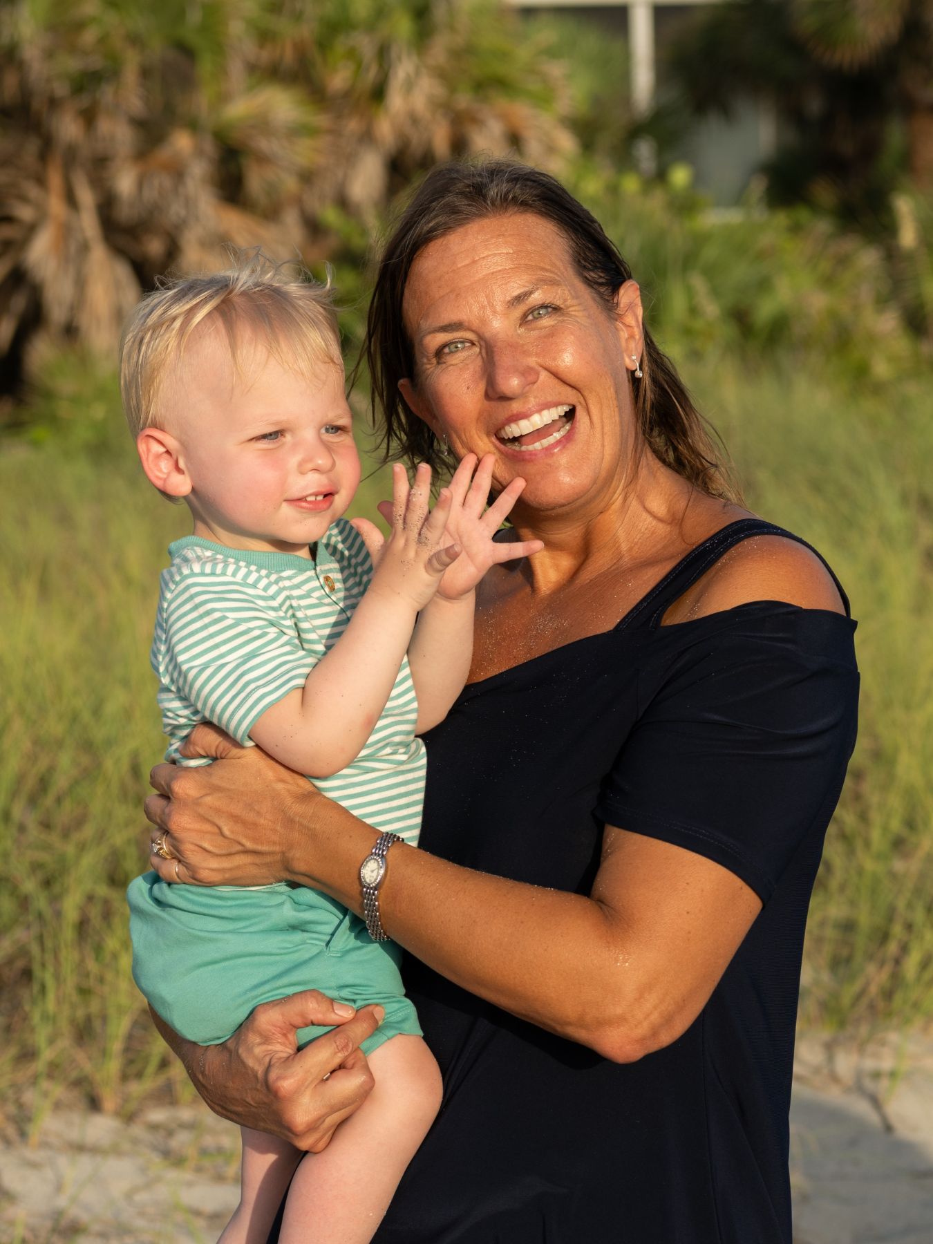 Stephanie and grandson