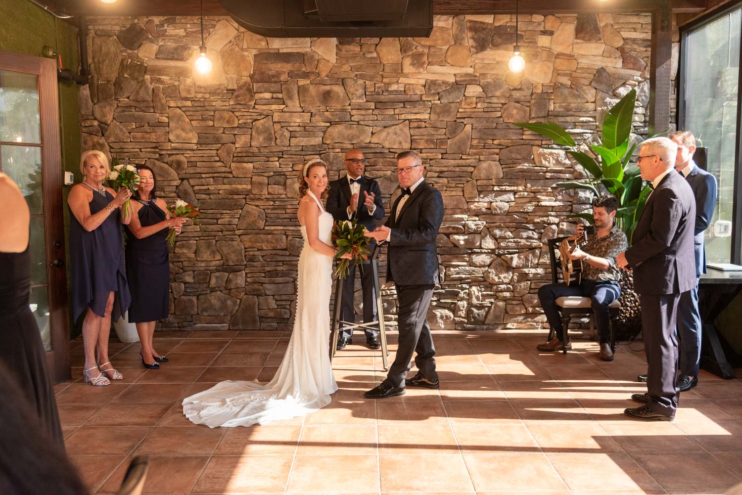 wedding at Sage SRQ with bride and groom during ceremony