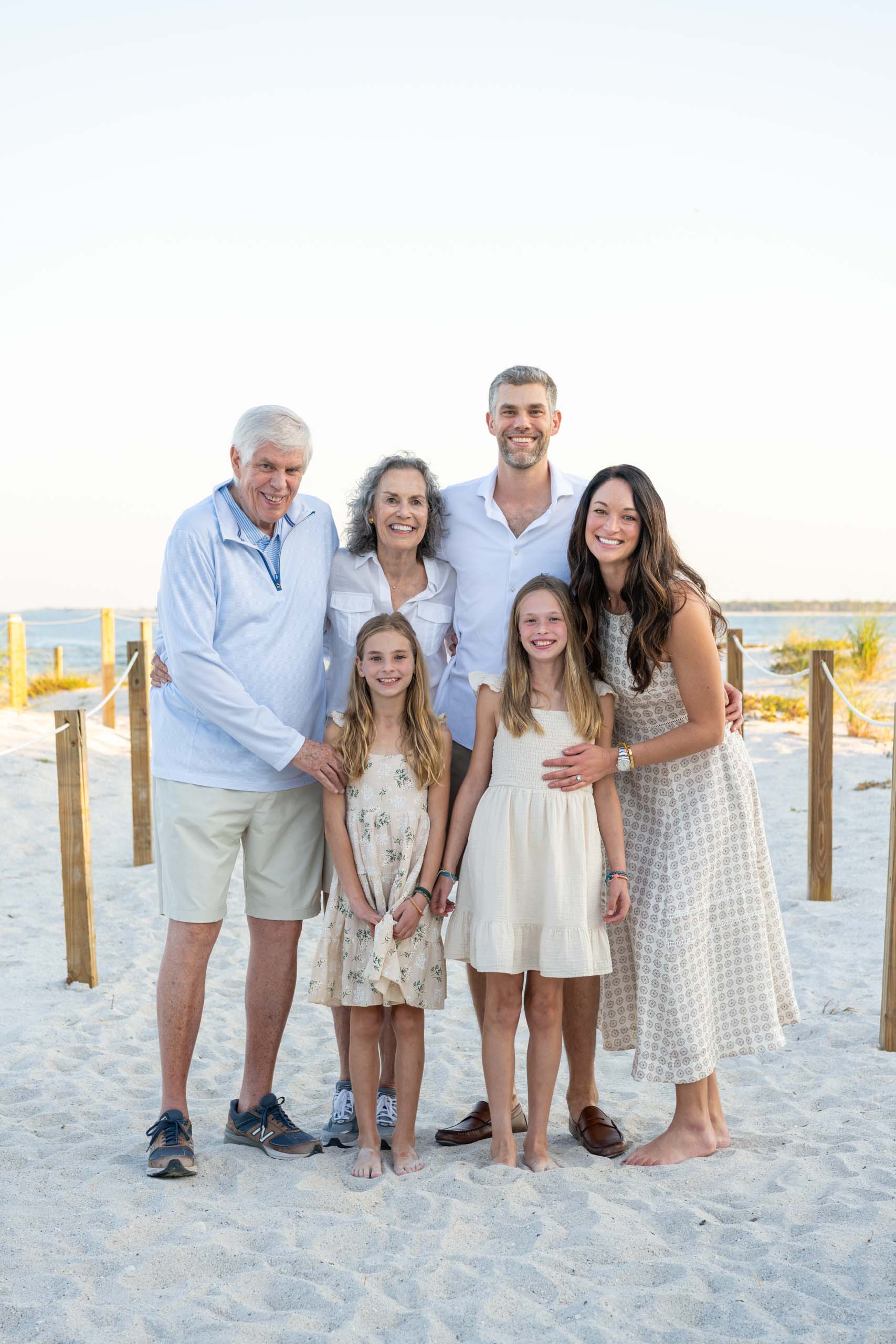 multigenerational family photo on Boca Grande beach
