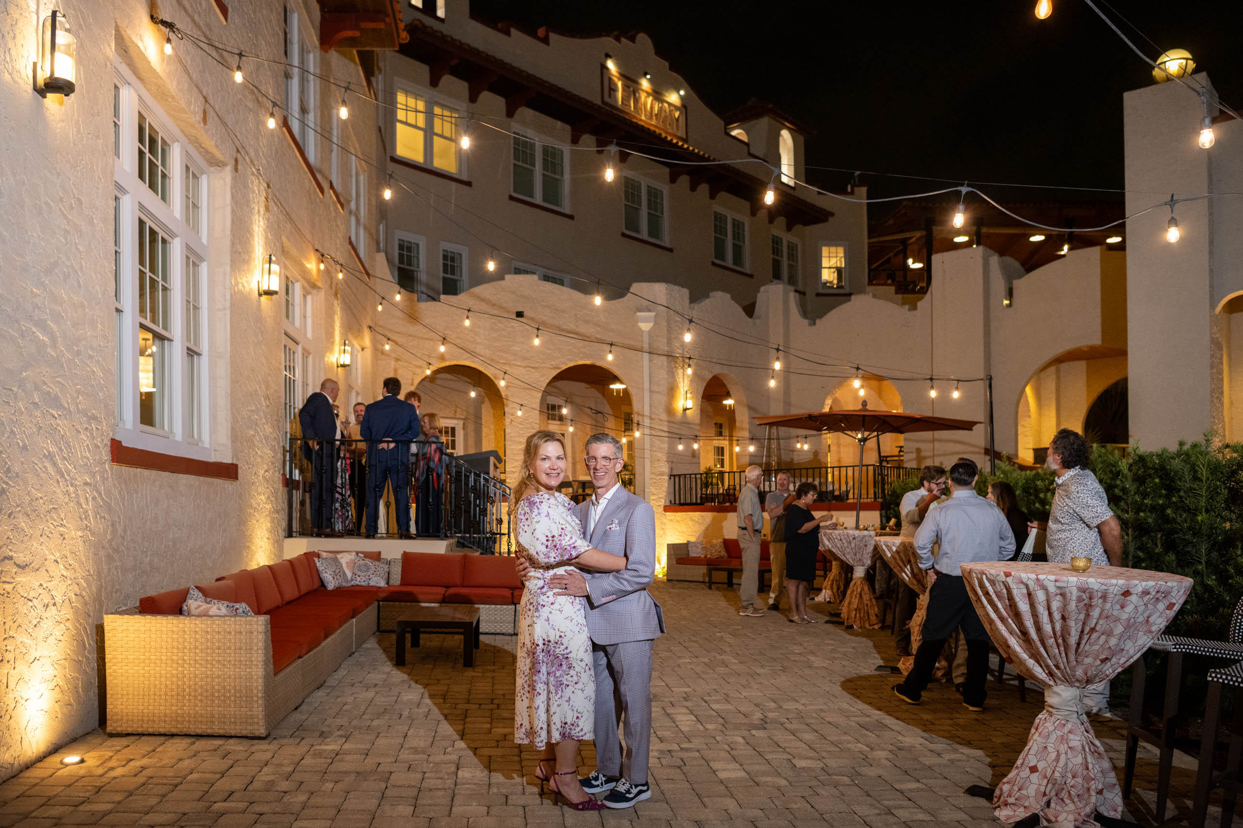 fun Fenway Hotel wedding in the courtyard
